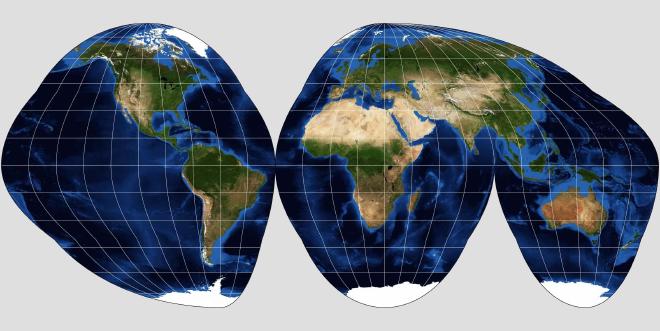 Земля в проекции Гуда